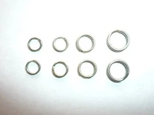 STAINLESS STEEL SPLIT RINGS FOR FISHING LURES (YOUR CHOICE OF SIZE & QUANTITY)