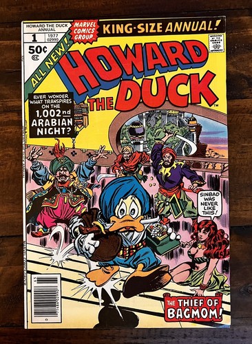 Howard The Duck King-Size Annual #1 Newsstand Marvel Comics 1977 Mid Grade