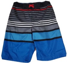 Cat  Jack Kids Boys Swim Trunks/Swimsuit S. M.8/10 Colorful Stripes Pre-owned