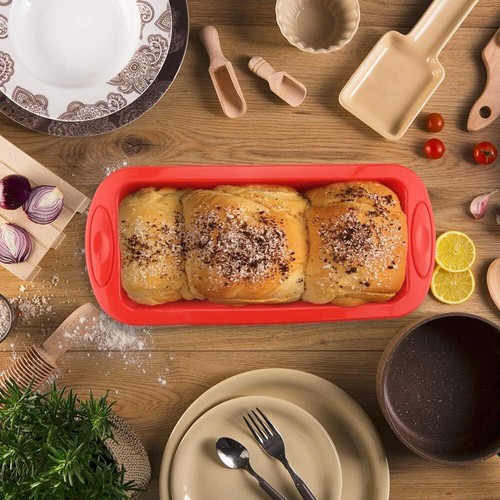 Silicone Bread Pans (2 Pack) - Nonstick, 8.9x3.7x2.5" - Picture 3 of 8