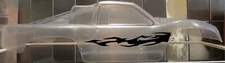 Vinyl paint masking, stencil, decal for RC bodies (Flames #4)