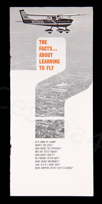 CESSNA Factory OEM Brochure THE FACTS ABOUT LEARNING TO FLY Vintage 14 Page Gift