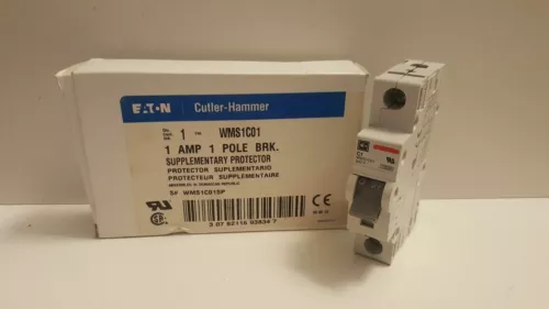 NEW IN BOX! EATON 1A SUPPLEMENTARY PROTECTOR CIRCUIT BREAKER WMS1C01