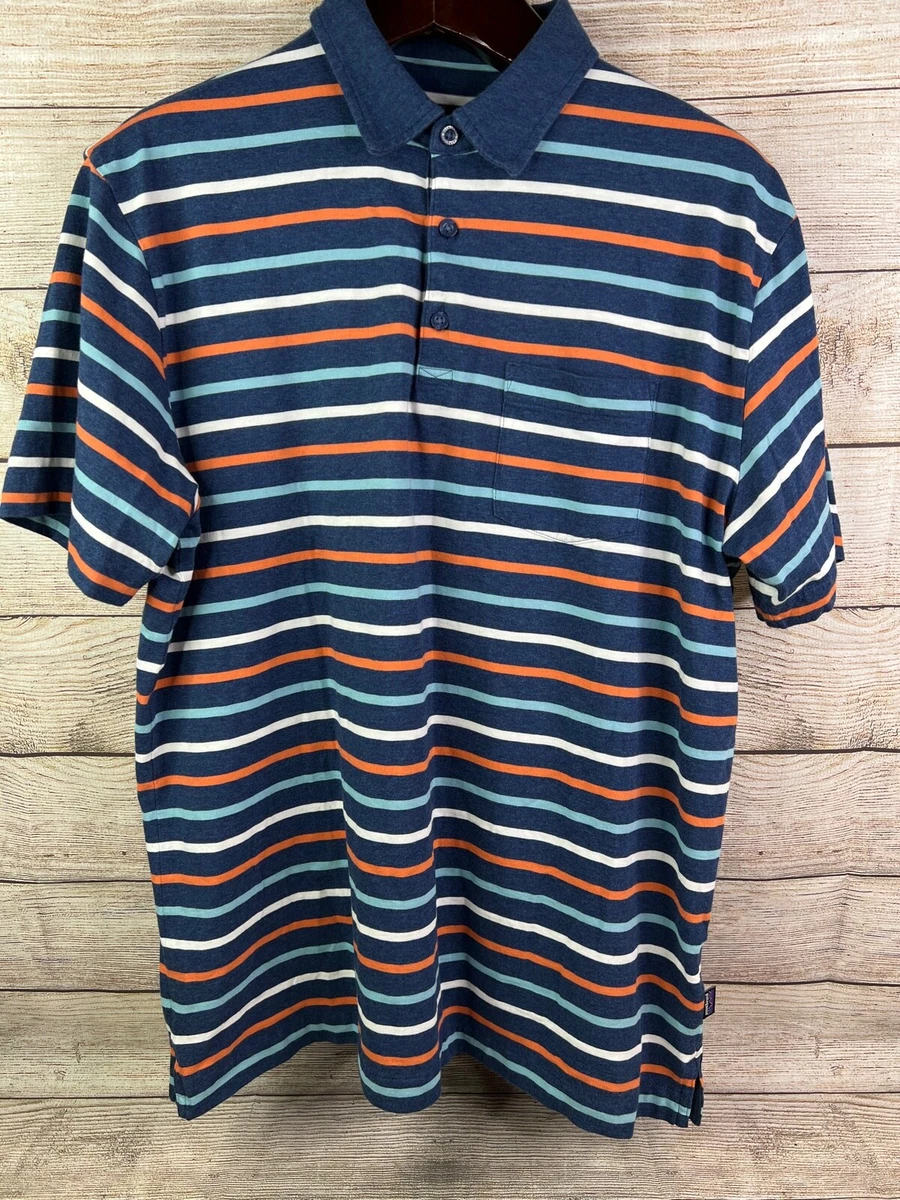 Striped cotton polo top