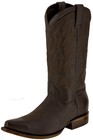 Herren Braun Cowboystiefel Echtnarbenleder Westernkleidung Mode Snip Größe 6