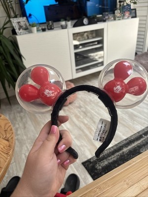 Mickey Mouse Red Light Up Balloon Ears BEST DAY EVER Disney Parks Headband