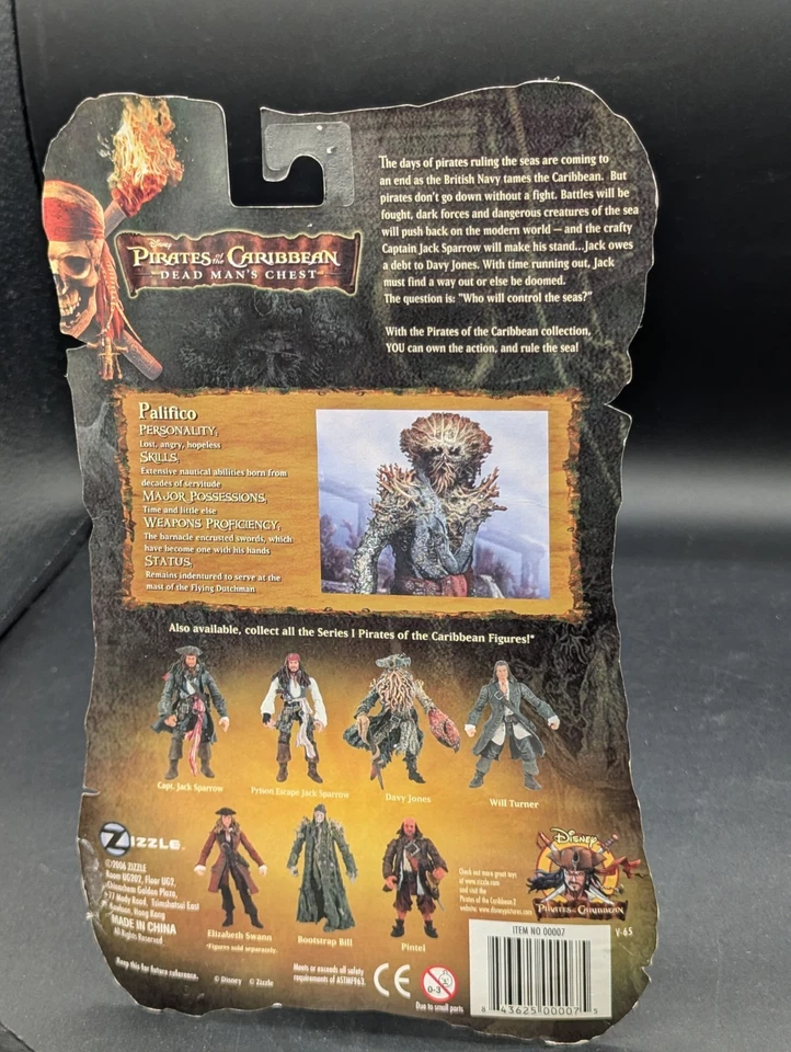 Piratas do Caribe Baú do Homem Morto Palifico Amaldiçoado Pirata Zizzle 2006 - Imagem 2 de 2
