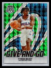 Tyrese Maxey Philadelphia 76ers 2023-24 Panini Mosaic #14 Give and Go Green