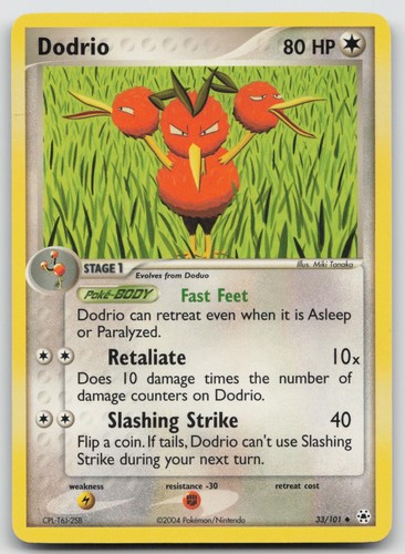Dodrio 33/101 Uncommon Hidden Legends Pokemon Lightly Played
