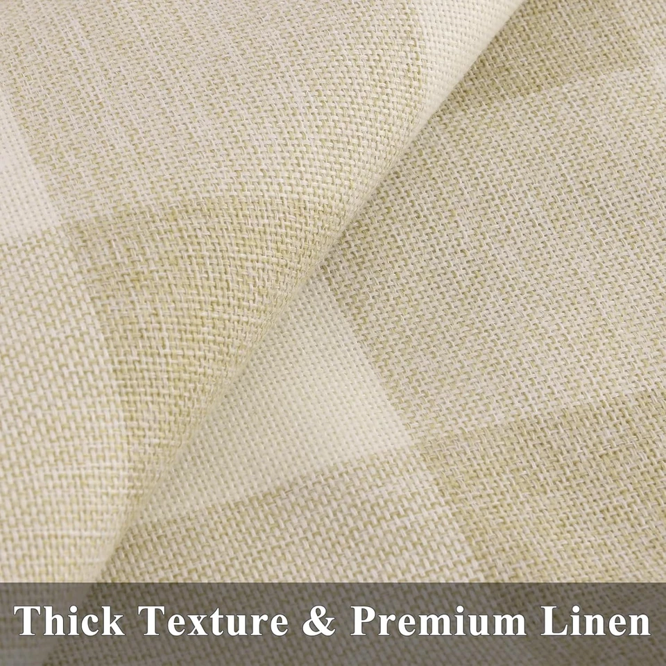 Juego de 2 fundas de almohada a cuadros búfalo de Navidad 18X18, lino exterior Foto 3 de 4