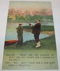 Bamforth Humorous Fishing Postcard Angler Boy & Man Horse Fly Fish England — photo 1