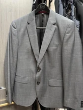 HUGO BOSS Men's Gray Red Label Suit Jacket 36S Modern Fit