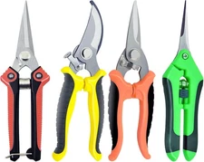4 Pack Garden Pruning Shears Scissors Set, Stainless Steel Sharp Clippers Flower