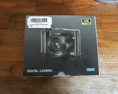 Digital Camera 4K mit Display 16x Zoom DC218 Dual Camera Anti Shake Schwarz