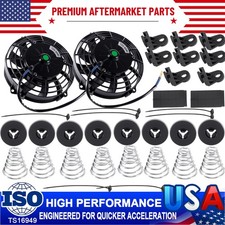 2pc 7 Electric Universal Slim Cooling Fan Engine Pull Push 12v Radiator 1400cfm 2pc 7 Electric Universal Slim Cooling Fan Engine Pull Push 12v Radiator 1400cfm