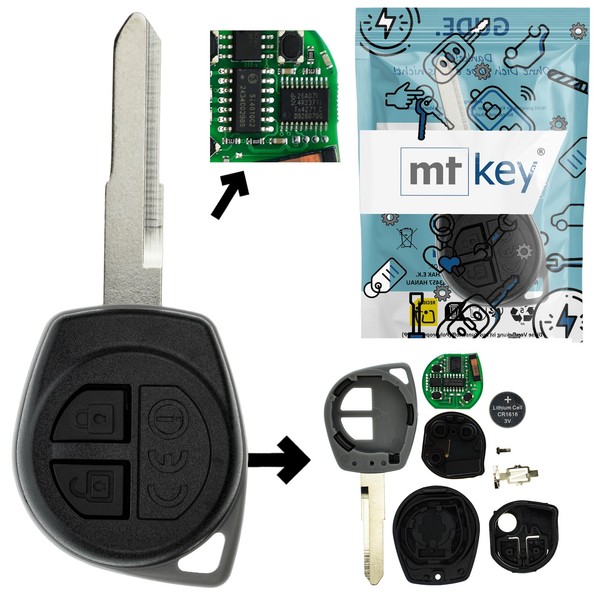 Funk SchlüSsel 434MHZ ID46 2 Tasten FüR Suzuki Swift V FZ NZ 10-15 AutoschlüSsel-image