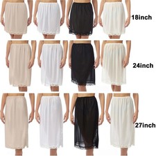 Half Slip Petticoat Underskirt Waist Ladies 18" 24" 27" Size 12-26