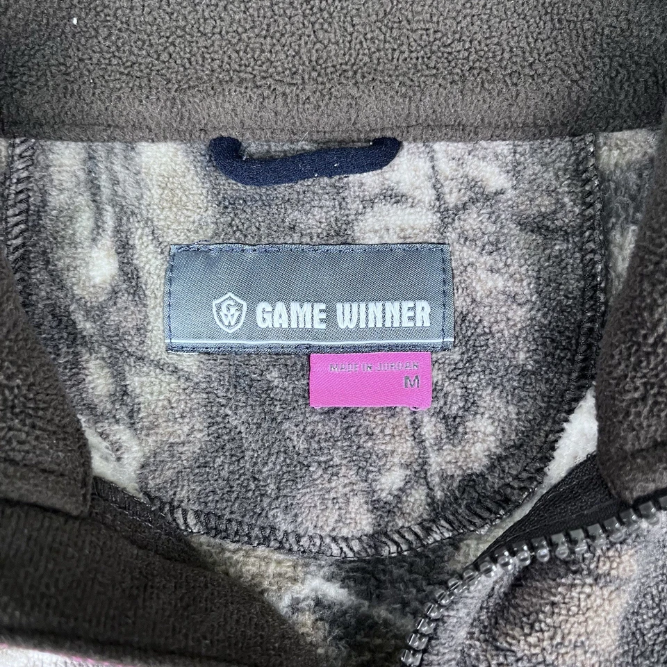 Game Winner Jacket Women’s Medium Green/Brown Camo Realtree Fleece Hunting Coat - Image 2 of 4