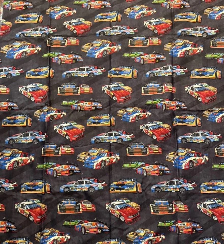 Dan Morris RJR Fabrics SEW GEARED UP Race Cars 67 x 44” - Image 2 of 3