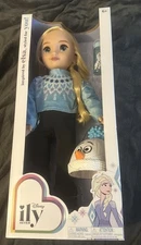 Disney ILY 4EVER Inspired by Elsa Doll 18" NIB Olaf Hat Ice Skates Drink Bottle