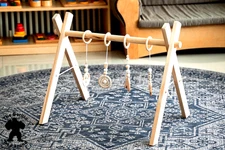 Montessori Wooden Baby Gym Set by The Gorilla Dad Brand