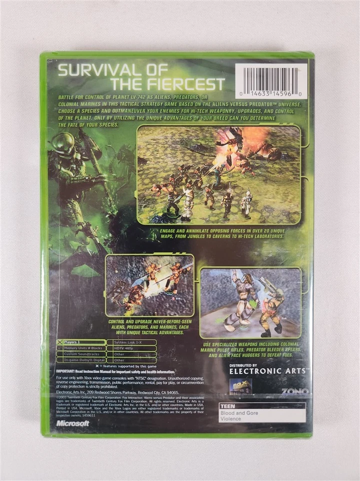 Aliens Versus Predator Extinction - XBox Video Game (Microsoft, 2003) - Image 2 of 4