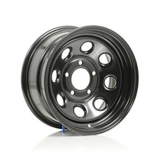 Cragar Soft 8 Black Steel Wheels 15x7 5x5 Bc Set Of 2