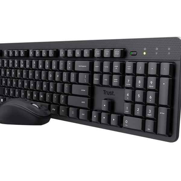 Trust Ody II Wireless Tastatur Maus Set Qwertz DE 1600 DPI Schwarz 25021-image