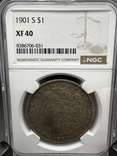 1901-S Morgan Dollar NGC XF40 90% Silver 1901s XF-40 Coin
