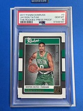 2017-18 Panini Donruss The Rookies Jayson Tatum RC Press Proof PSA 10