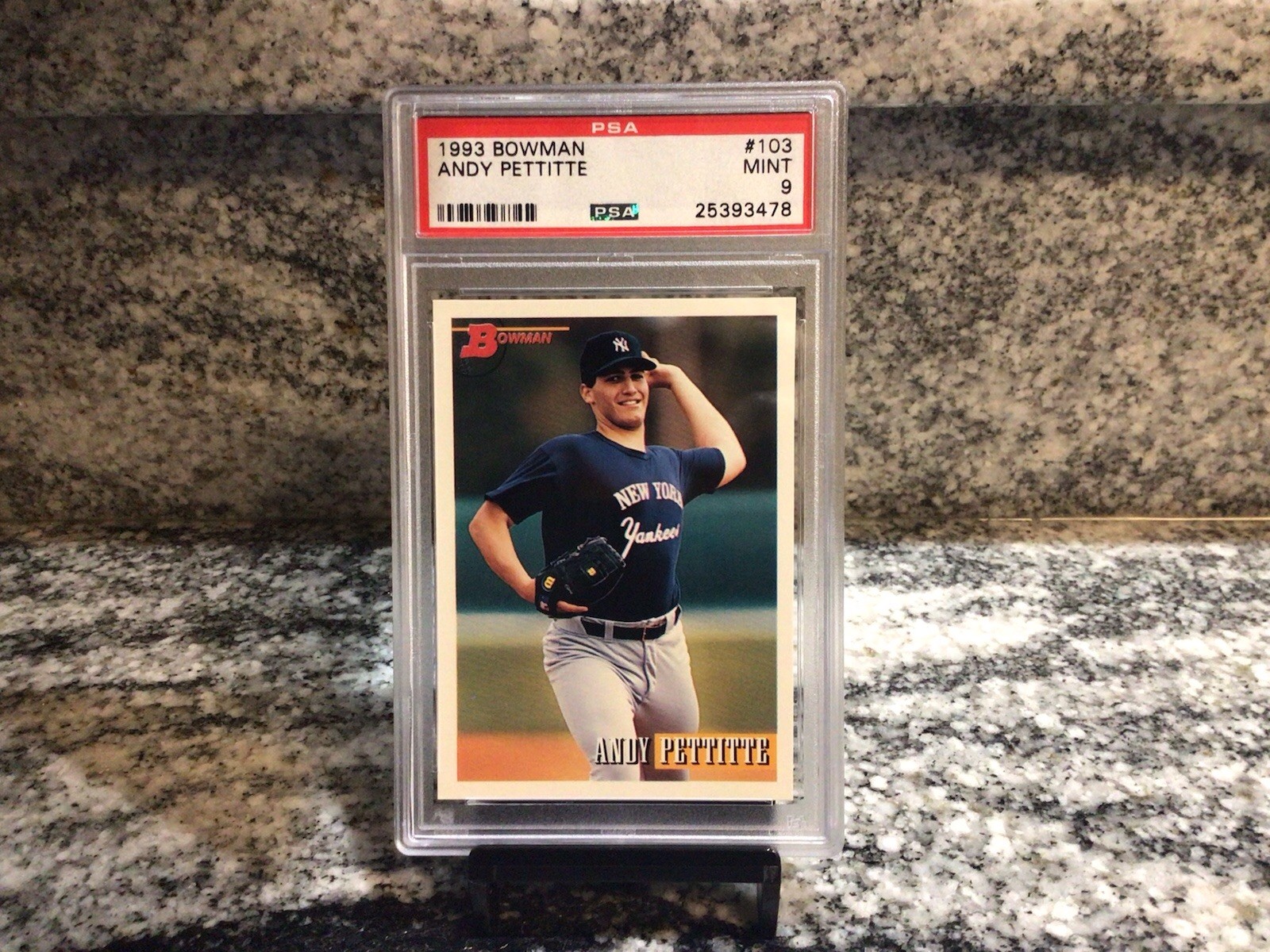 1993 Bowman Andy Pettitte #103 Rookie Card Rare PSA 9 Mint New York Yankees 