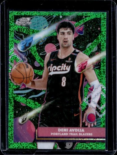 2025-26 Topps Cosmic Chrome Deni Avdija Green Space Dust Refractor #/75