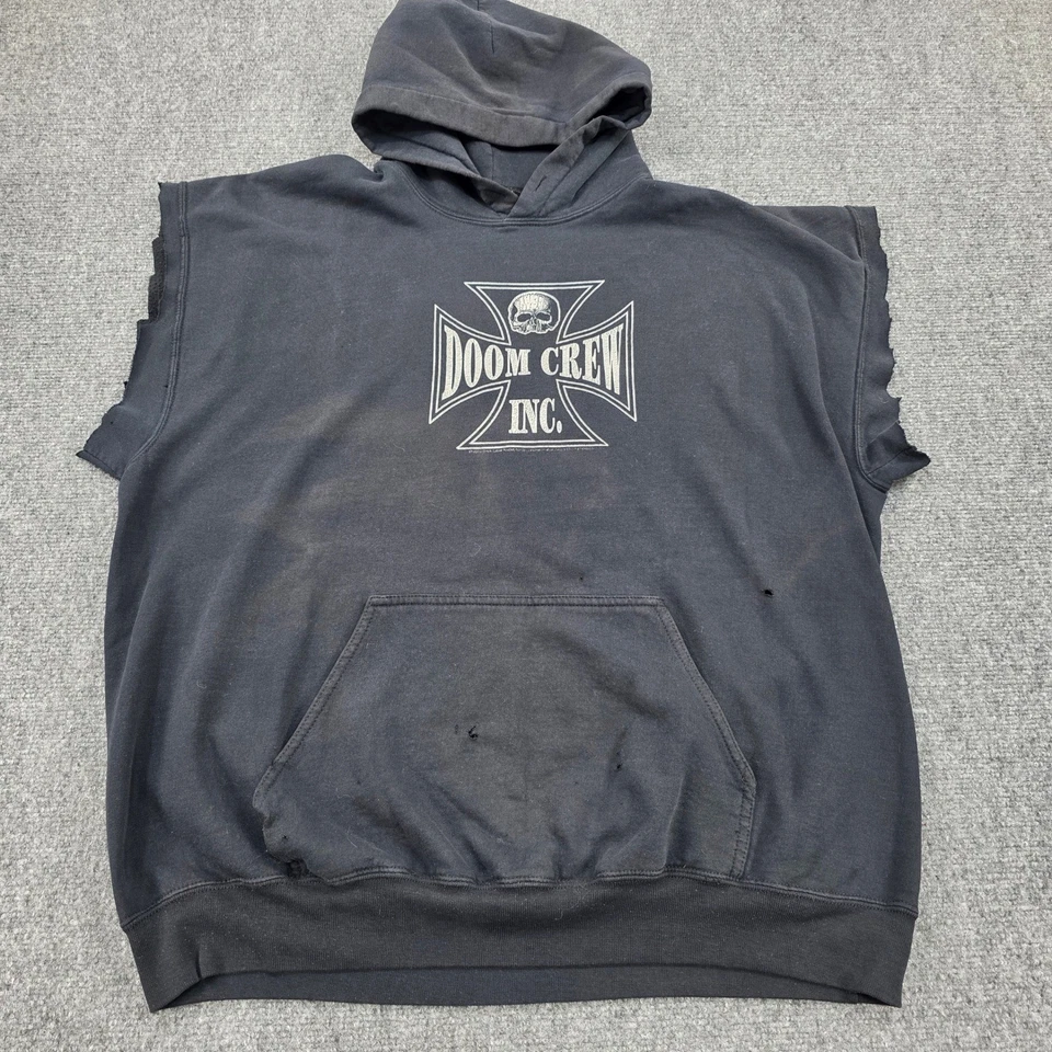 Black Label Society Doom Crew Inc Sleeveless Hoodie Black Mens XL Y2K - Image 2 of 4