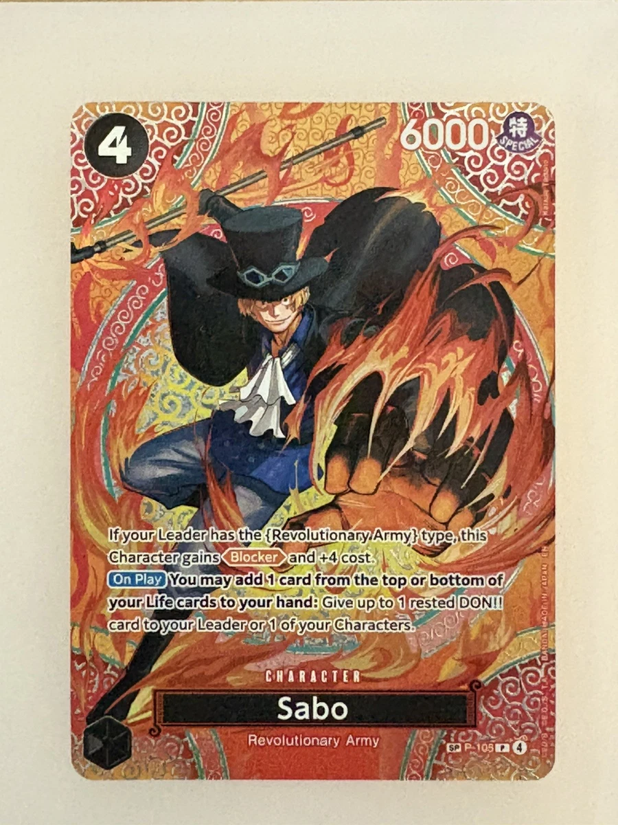 サボ　SP-P105 P4 パラレル SP(スペシャルカード) OP15 2026 ONE PIECE TCG Card Game OPC-15 Sabo OP15-105 P（SP） Chinese