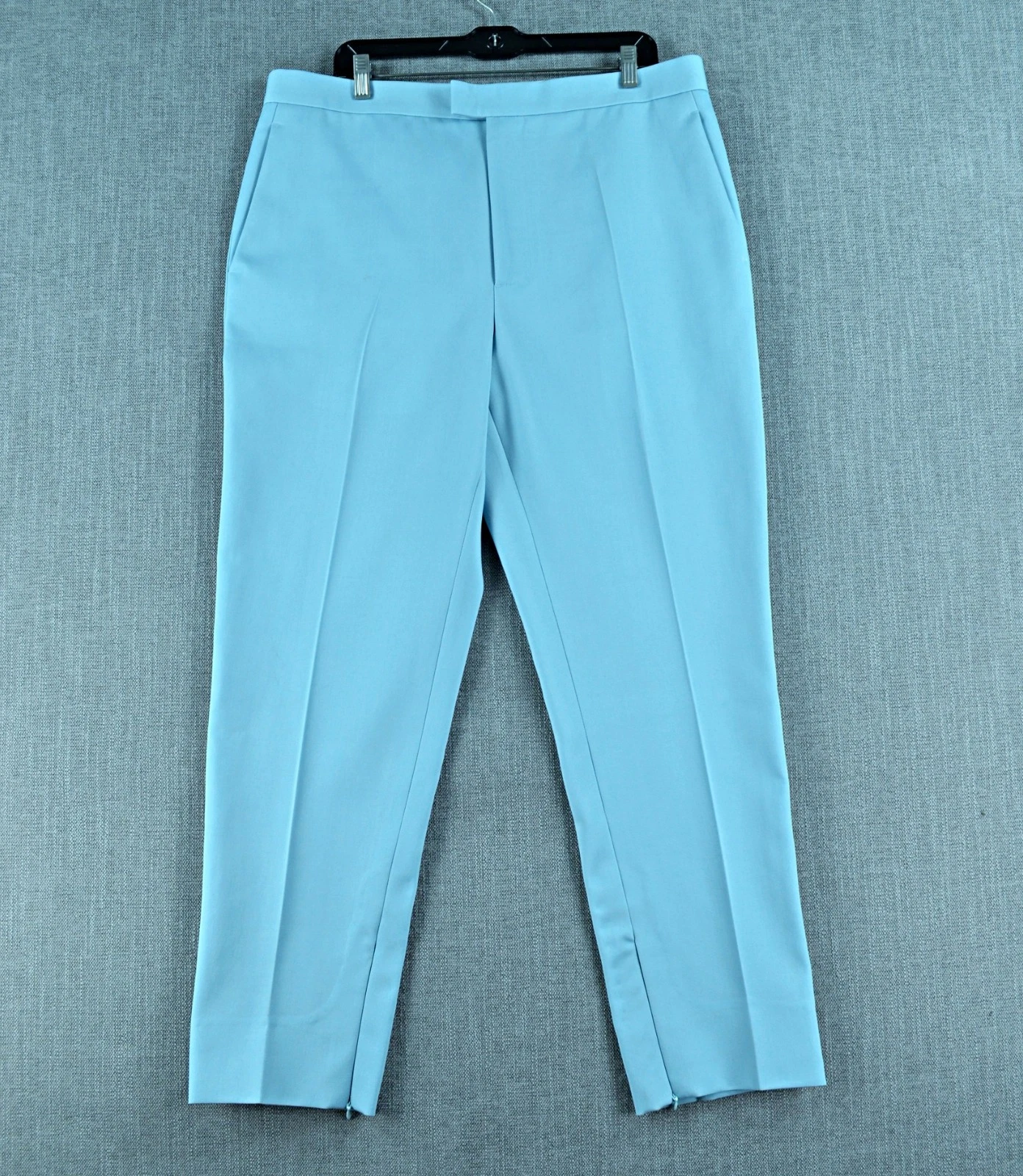 Bottega Veneta — Bottega Veneta Pants Men's 38x30 Light Blue 100% Wool Trousers Ankle Zipper