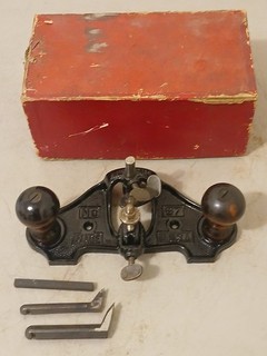 Vintage Millers Falls No. 67 Router Plane with Cutters and box.