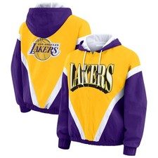 Women's WEAR by Erin Andrews  Gold/Purple Los Angeles Lakers Colorblock Full-Zip