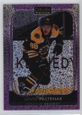 2021-22 O-Pee-Chee Platinum Violet Pixels 241/299 David Pastrnak #194 1i2b