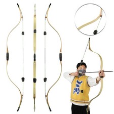 Arco largo tradicional de caza de tiro con arco 58"" 20-45 lb práctica de tiro con arco de madera