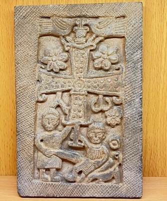 MARAVILLOSO AZULEJO DE PIEDRA ROMANO ANTIGUO CON IMAGEN ÚNICA - Imagen 1 de 4