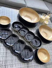 Tupperware Allegra Set schwarz gold 2x3,5l Schüssel 2x 275,Servierperle & Deckel
