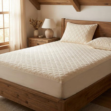King Waterproof Mattress Protector with Washable Wool Cotton Top