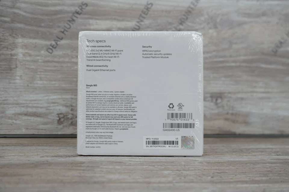 Google WiFi Mesh Dual-band Router WI-FI GJ2CQ GA02430-US - Image 4 of 4