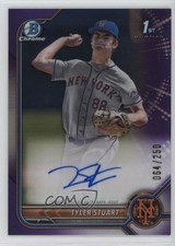 2022 Bowman Draft Chrome Pick Purple Refractor 64/250 Tyler Stuart Auto 06gz