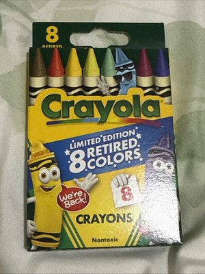 Crayola Limited Edition acht retired Colours Buntstifte - NEU Made In Usa  