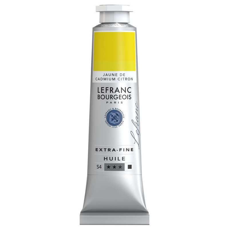 Peinture huile extra-fine jaune de cadmium citron 156 Lefranc Bourgeois pour artistes