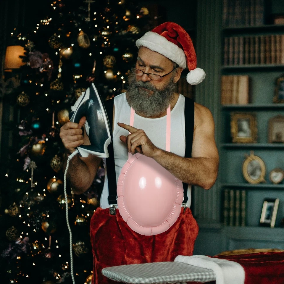 3 Piezas Decoración de Navidad Accesorios Vientre para Vestir Disfraz Navidad Falso Foto 4 de 4