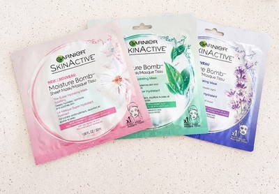 Garnier SkinActive Moisture Bomb The Super Hydrating Face Masks NEW