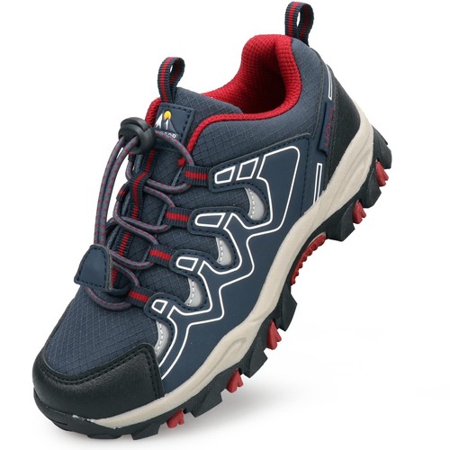 Boys Kids Hiking Trail Shoes Waterproof Slip Resistant Outdoor Trekking Walki...
