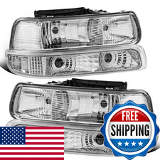 Mostplus Headlight Assembly Compatible 1999-2002 Chevrolet Silverado 1500 2500
